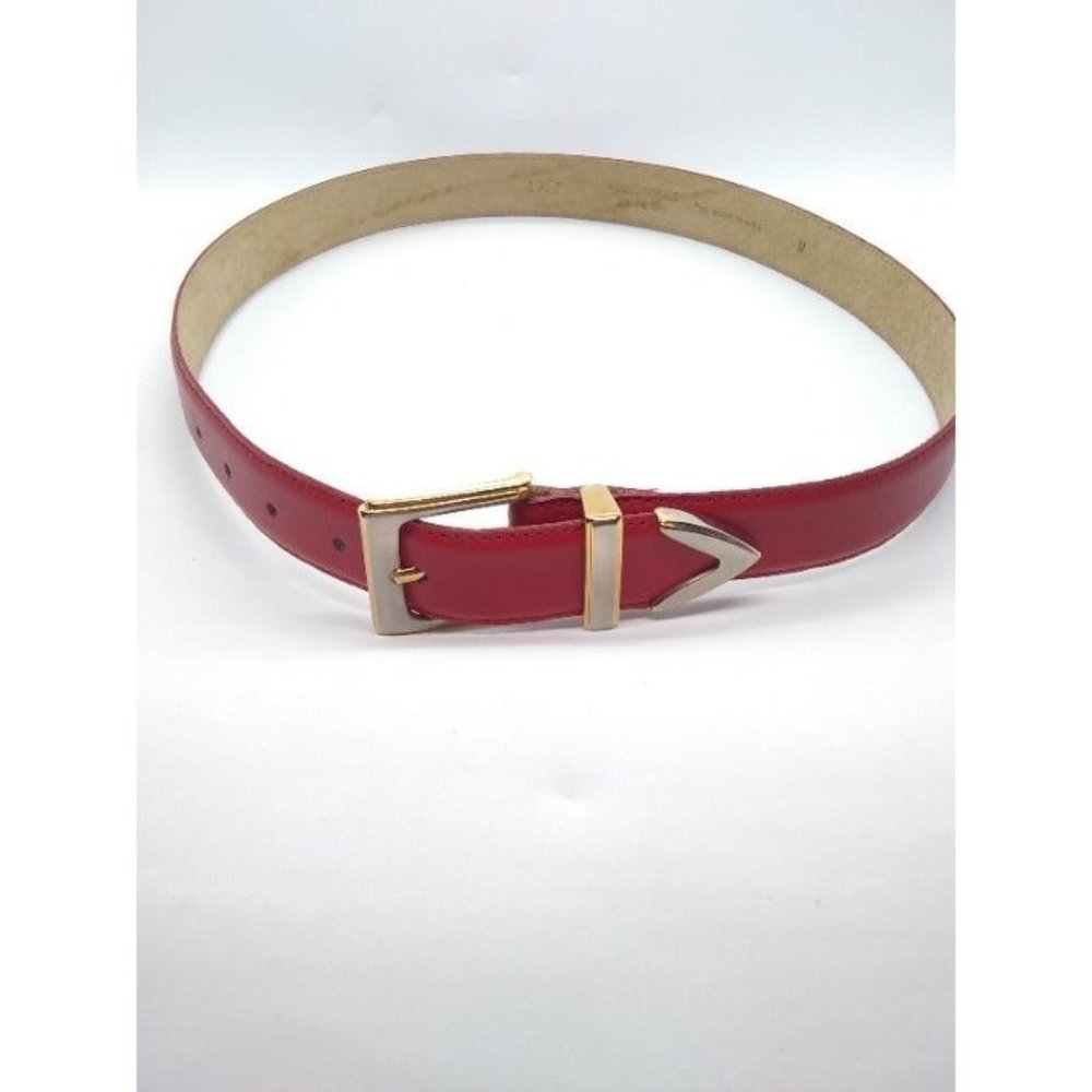 Vintage Accessories By Pearl Red Belt  Made in USA Size Medium